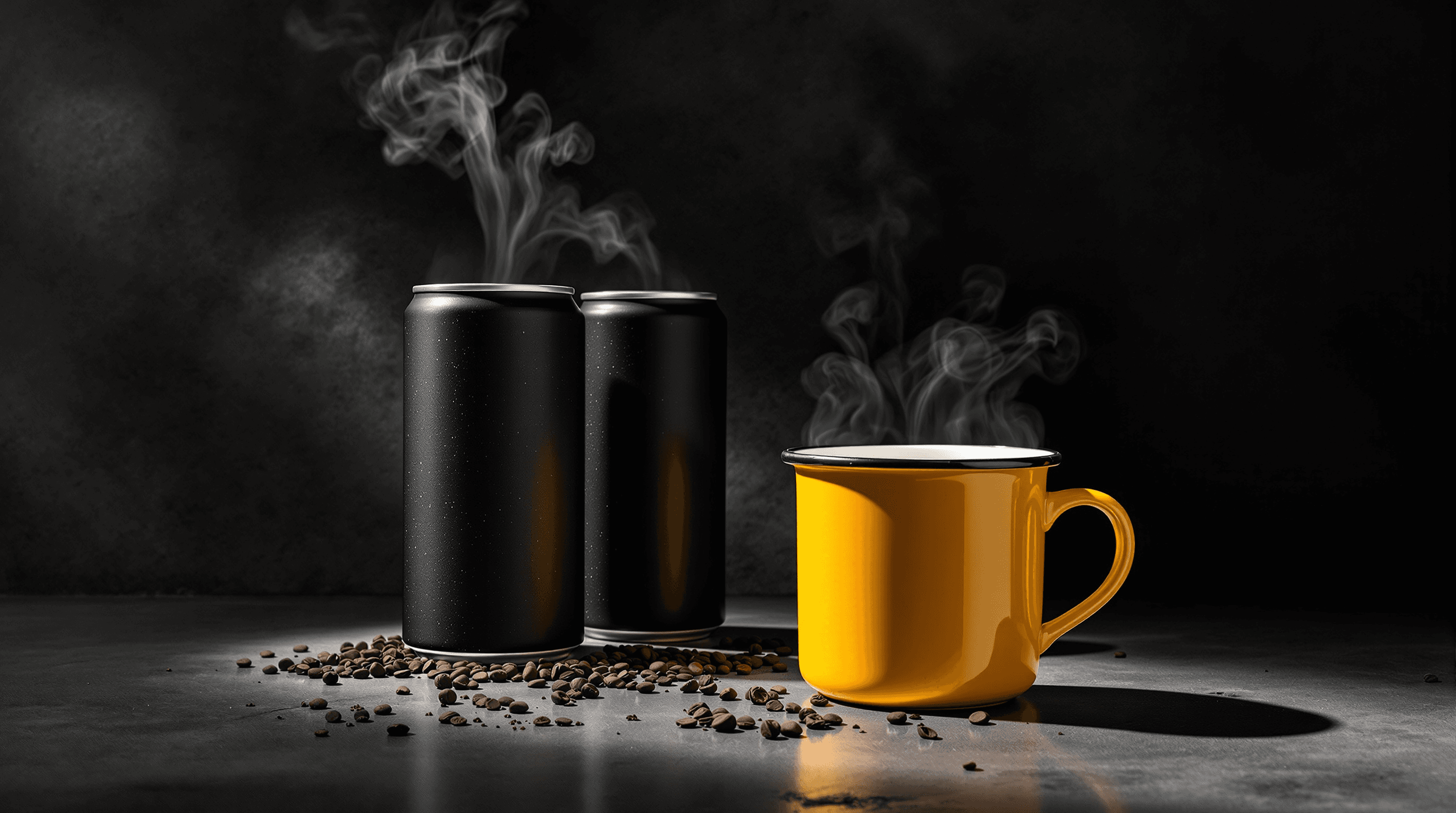 Coffee can on concrete