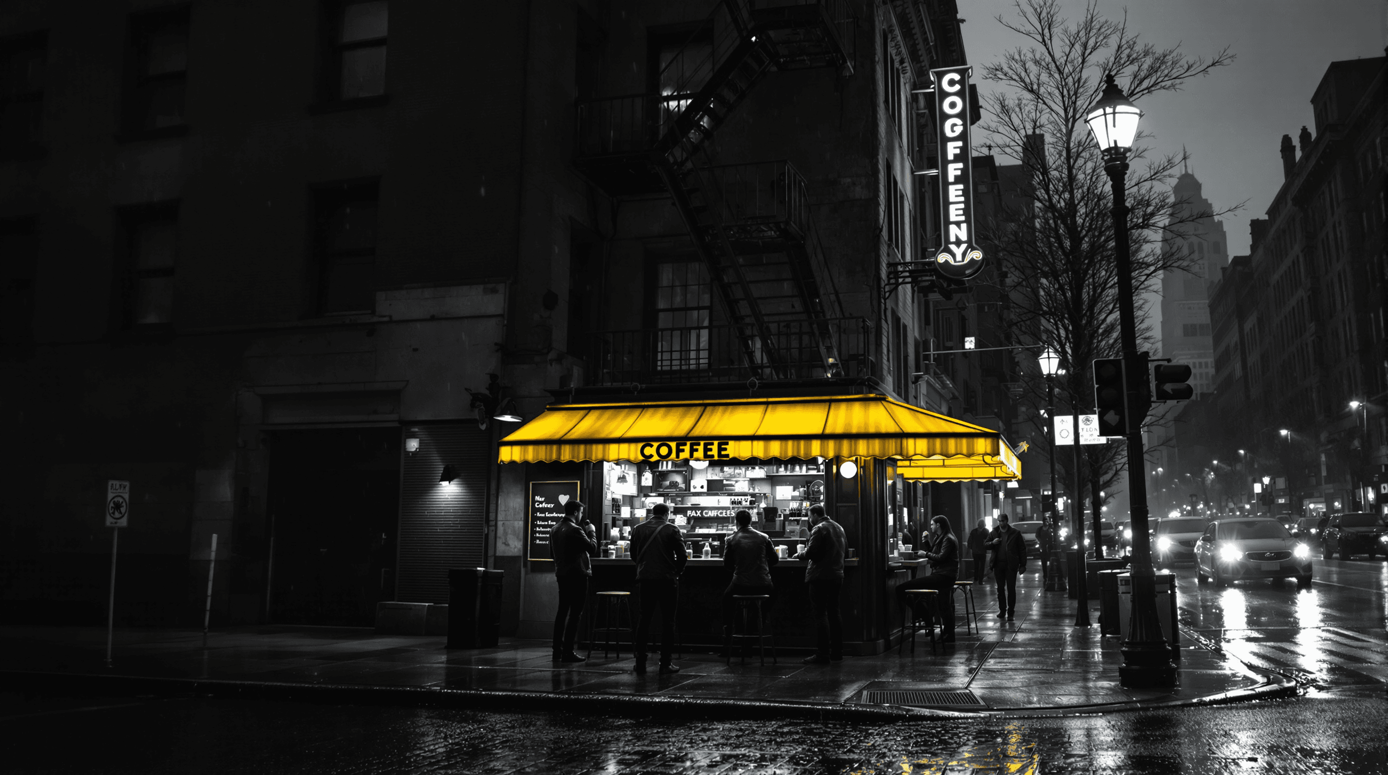 Street cafe corner